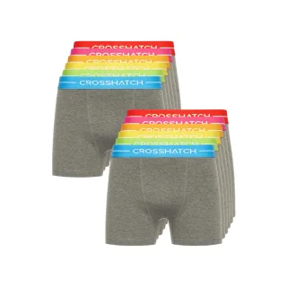 Crosshatch - "Astral" Boxershorts für Herren(12er-Pack) (Holzkohle-Mergel)