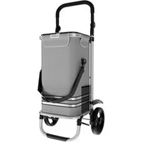 24Move Einkaufstrolley Einkaufstrolley mit 55L, 3in1 Sackkarre und Tasche, klappbar, Handwagen inkl. Kühlfach