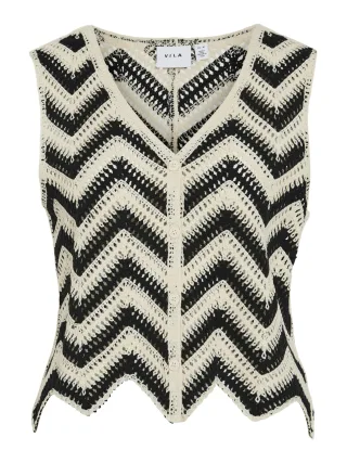 VILA - VISERILDA V-NECK S/L VEST/BFS/1 Birch - Gr. - S
