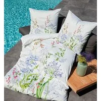 Janine Bettwäsche Mako-Baumwolle, Mako-Satin, 2 teilig, Blumenwiese