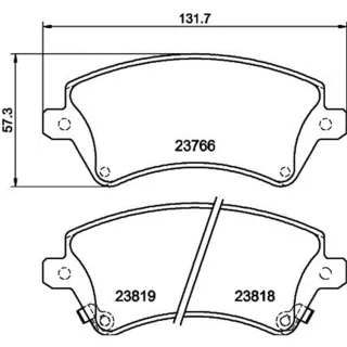 Hella Bremsbel?ge vorne Toyota Corolla E12