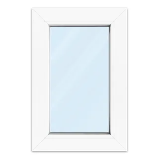 Fenster 40x60 cm, Kunststoff Profil aluplast IDEAL® 4000, Weiß, 400x600 mm, einteilig festverglast, 2-fach Verglasung, individuell konfigurieren