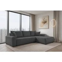 storez24 Ecksofa Soffe, mit Bettkasten und Schlaffunktion, Cordstoff, L-Form, bequem