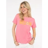 Zwillingsherz T-Shirt "MoinZH" Kurzarm, Rundhalsausschnitt, Stickerei, Baumwollmischung