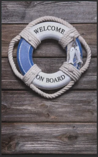 Fussmatte Welcome on Board 7024 | Größe: 60 cm x 90 cm