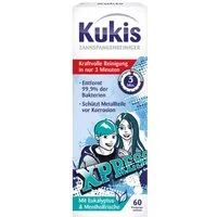 Kukident Kukis Zahnspangenreiniger Reinigungstabletten (60-St. Entfernt 99,9% der Bakterien - mit Eukalyptus- & Mentholfrische)