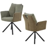 Jockenhöfer Gruppe Drehstuhl Shelby (Set, 2 St), 4-Fuss-Stuhl, 360° drehbar, Taschenfederkern, bis 150kg belastbar
