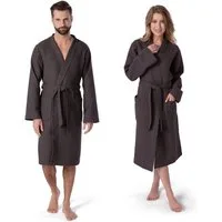 Möve Kimono Homewear, ideal für Sauna & Spa, Hotelbademantel, Morgenmantel, Kurzform, Piqué, Kimono-Kragen, Gürtel, Piquée-Oberfläche