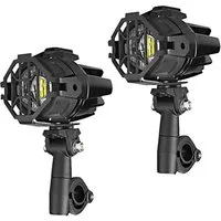 Lumitecs LED Scheinwerfer Motorrad LED Nebelscheinwerfer mit Halter Schutzgitter S22X Zusatzsche