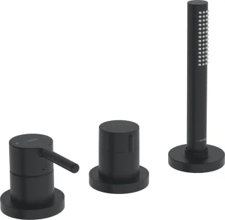 Hansa Einhandmischer FM-Set f. Wafü/Brause HANSAVANTIS, rund 1-strahlig Matt-Schwarz, 5470900733 5470900733