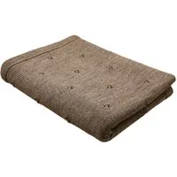 Babydecke Merinowolle Strick 75×100 cm, Blätterschming, Decke für Kinderwagen, Schlafdecke, Geschenk zur Geburt & Taufe