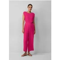 s.Oliver Jumpsuit Overall Plissierter Jumpsuit aus Chiffon mit Bindegürtel