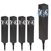 relaxdays LED Solarleuchte Solarlampen Set, 5er Pack