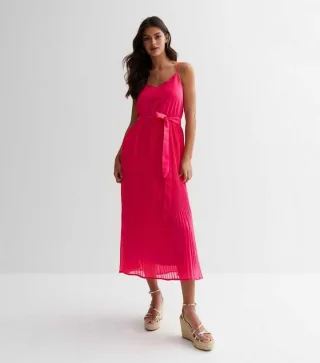 Cami Top Plissiertes Midikleid