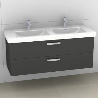 Artiqua 414 Waschtischunterschrank für Subway 2.0 7175D0 Anthrazit Hochglanz, 414-WU2L-V77-7015-51 414-WU2L-V77-7015-51
