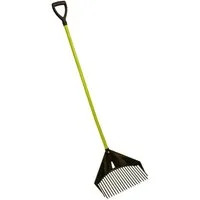 TECHNIGART Gartenrechen Geeignet als Schaufel, Rechen, Harke & Laubbesen, 41,00 cm Arbeitsbreite, mit 120,00 cm langem Stiel, Widerstandsfähig, hochwertiger Kunststoff