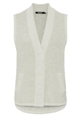 Olsen - Cardigan Sleeveless Almond Beige Melange - Gr. - 38