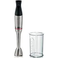 BOSCH Stabmixer ErgoMaster Serie 6 MSM6M810, 4 Klingen, Mixfuß Edelstahl, schwarz, 1200 W, Becher, großer Bedienhebel, Keramikkupplung, 10 J Motorgarantie