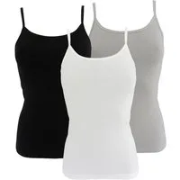 HERMKO Achseltop 1560 (Pack, 3er) Träger Top, Bio-Baumwolle, Spaghettiträger, Shirt, Basic