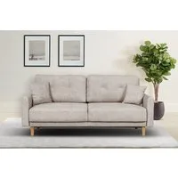 OTTO home 2-Sitzer TRIPLO mit Wellenunterfederung, Maße B/T/H: 165/100/89 cm, Sofa mit Steppung im Rückenbereich, incl. Rückenkissen und Zierkissen