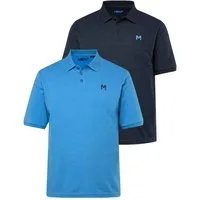 Men Plus Poloshirt Poloshirts 2er-Pack Basic Piqué Halbarm