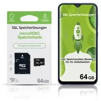Tec-Expert microSD Karte S&L für Samsung Galaxy A10 Speicherkarte (64 GB, Class 10, microSDXC)