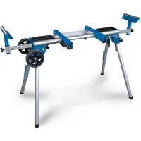 Scheppach Kappsägen-Untergestell UG200, Traglast 150kg, Fahrvorrichtung, Seitenverlängerungen 1,09–1,67 Meter