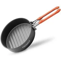 FireMaple Bratpfanne Feast FP Campingpfanne aus harteloxiertem Aluminium – 0,9 Liter, Aluminium (Campingpfanne, 1-tlg., Einzelne Campingpfanne), Antihaft-Beschichtung, faltbarer Griff, ultraleicht