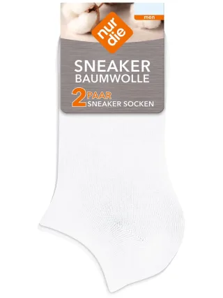 NUR DIE Herren Sneaker Socken Baumwolle 2er Pack