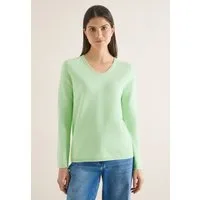 CECIL Strickpullover mit abgerundetem V-Ausschnitt