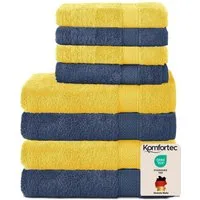 Komfortec Handtuch Set aus 100% Baumwolle, 4 Handtücher 50x100 cm und 4 Badetücher 70x140 cm, Frottee (Packung, 8-St), Duschtücher & Badehandtuch, Weich, Towel, Groß