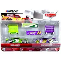 Disney Cars Spielzeug-Rennwagen Chase Racelott & Bubba Wheelhouse JJW98 Disney Cars Cast 1:55