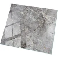 Tulup Tischplatte Glasplatte für Couchtisch Natürliches Marmormuster Bodenplatte Glas