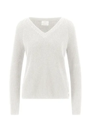 FYNCH-HATTON - PULLOVER V-NECK COTTON milk - Gr. - XL