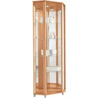 fif möbel Eckvitrine TRIO Höhe ca. 172 cm, ink. Beleuchtung Eckvitrine/Glasvitrine 1x Glastür, perfekt für Sammler, Sammlervitrine