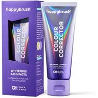 happybrush Zahnpasta Colour Corrector- für weiße Zähne & zur Zahnaufhellung, (Einzelpack) Farbkorrektur-Technologie, 5-fach Schutz