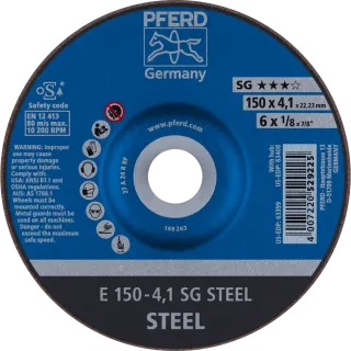 PFERD TOOLS Schruppscheibe E Leistungslinie SG STEEL für Stahl - 69220473