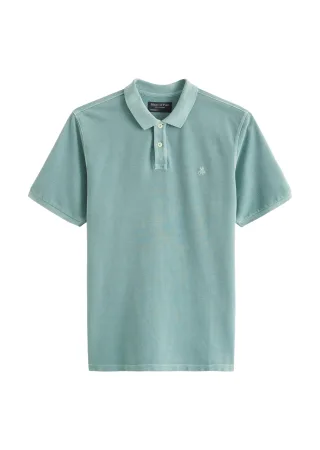 Marc OPolo Casual - Poloshirt Piqué regular garment-dyed Midnight Moss - Gr. - L
