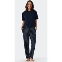 Schiesser Loungehose Mix + Relax seitliche Taschen, elastischer Bund, Single Jersey, bequem