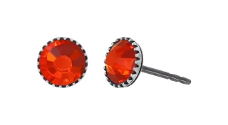konplott - Ohrstecker - Black Jack orange/silver