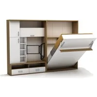 Multimo Schrankbett Multimo Double Saloon Wohnwand mit Schrankbett