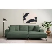 OTTO home Ecksofa TVINNU Cord, L-Form, 275 cm, mit Hocker, Set, stellbar zum Schlafsofa (Krokodilverbinder)