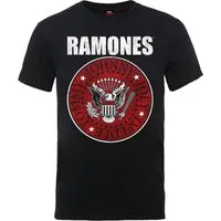 coole-fun-t-shirts Print-Shirt THE RAMONES RED SEAL T-SHIRT SCHWARZ S M L XL Lizensierter Original Ramones Fanartikel