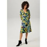 Aniston CASUAL Jerseykleid mit V-Ausschnitt in Wickel-Optik