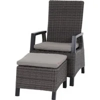 Siena Garden Hocker CORIDO, Gestell Aluminium, Gardino®-Geflecht, matt anthrazit/charcoal-grey