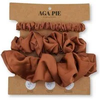 AGA.PIE Haargummi Scrunchie-Set, aus 100% Lyocell aus Bambus-Cellulose, besonders sanft zum Haar