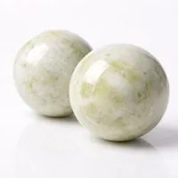 INTERGARDEN Massageball Qi Gong Kugeln Naturstein – Poliert, Massage- & Handkugeln 2er Set