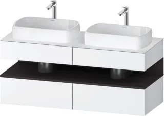 Duravit Qatego Konsolenwaschtischunterbau wandhängend Weiß Matt 1400x550x600 mm - QA4767080180000 QA4767080180000