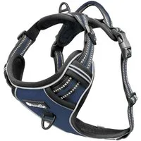 Bluzelle Hunde-Sicherheitsgeschirr Hundegeschirr mit Tasche / kleine Hunde S / Anti-Zug Reflektierend, Polyester, Nylon, EVA Schaumstoff, Zugstopp Hundeweste Brustgeschirr mit Griff / Atmungsaktiv, Gepolstert