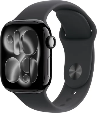 Apple Watch Series 11 [GPS + Cellular inkl. Sportarmband M/L schwarz] 42mm Aluminiumgehäuse diamantschwarz